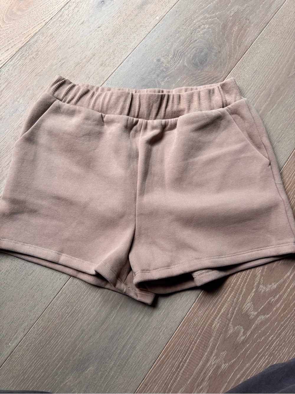Women's Athletic Lounge Shorts in Mauve - Elastic Waist
